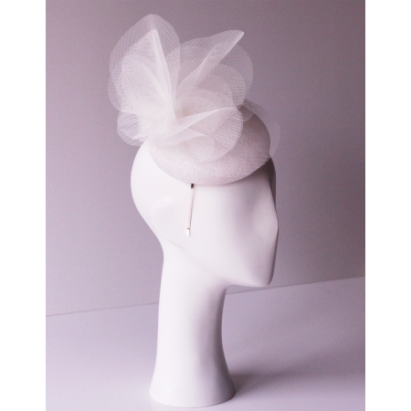 Bridal pill box hat with...