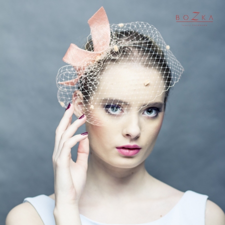Twisted fascinator with...